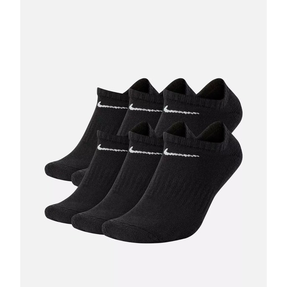 Nike Other - Nike No Show Socks Black Dri-FIT Lightweight Sportswear 6 Pack Size M 6-8 New